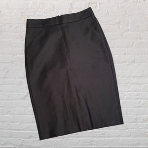 J. Crew Black Pencil Skirt Size 0